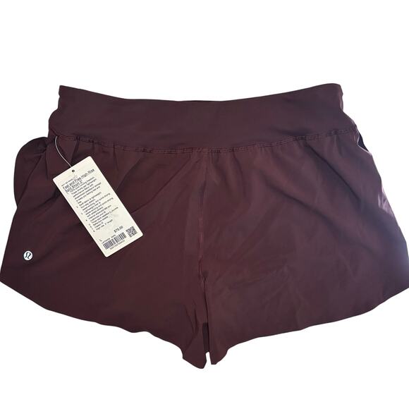 Lululemon Pants - Lululemon Fast and Free High-Rise Split Shorts 3” Goodnight Plum Size Large NWT